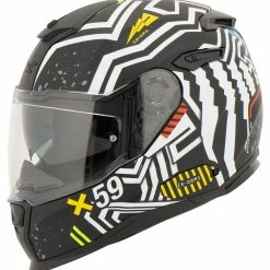 Nexx SX.100 Enigma Full-Face Helmet -Full-Face Helmets shop 02.44.c1.D6NexxSX100HelmMattSchwarzWeiss21539741020