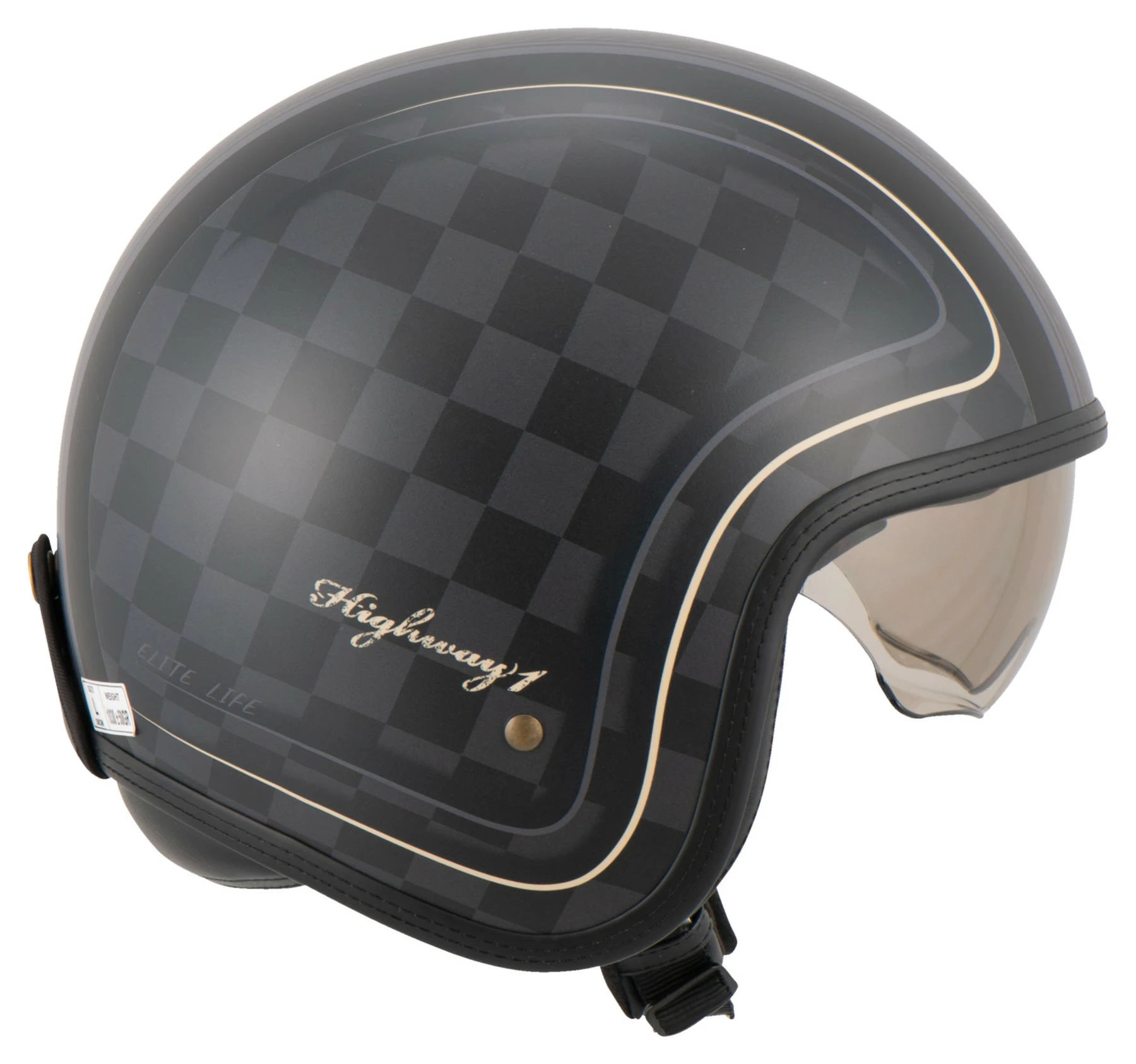 Highway 1 Retro 68 II Jet Helmet 5 Highway 1 Retro 68 II Jet Helmet - Image 5