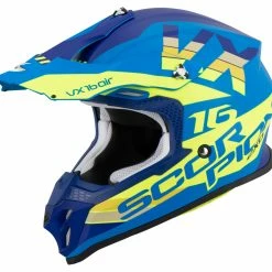 Scorpion VX-16 Air X-Turn -Full-Face Helmets shop 69.6d.5c.D6ScorpionVX16AirXTurnmattblauneongelb21709602