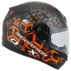 Scorpion Exo-390 Full-Face Helmet -Full-Face Helmets shop 75.ed .48.D1ScorpionExo390Cubemattschwarzorange204982