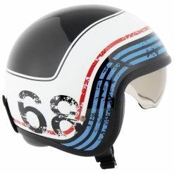 Highway 1 Retro 68 II Jet Helmet -Full-Face Helmets shop 8b.23.ad .D1Highway1Retro68IISchwarzWeissBlau21605941019