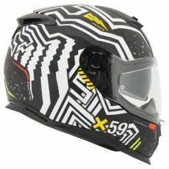Nexx SX.100 Enigma Full-Face Helmet -Full-Face Helmets shop a7.42.1c.D1NexxSX100HelmMattSchwarzWeiss21539741020